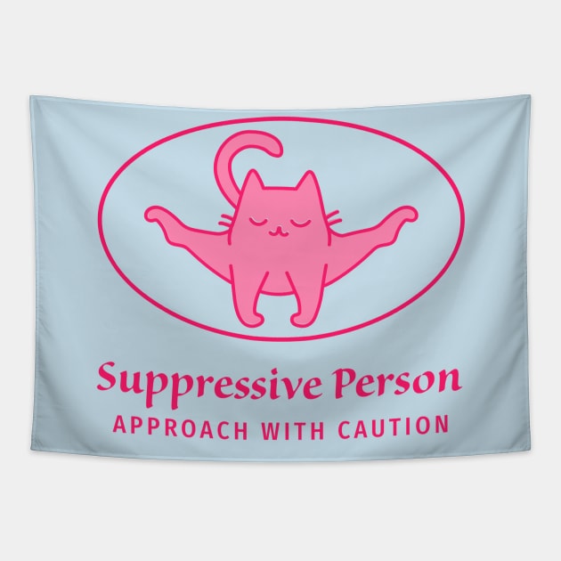 Suppressive Person Sciencetology Cat Tapestry by Digital GraphX