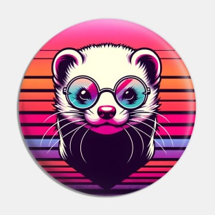 Retro Spectacle - Ferret Vaporwave Pin