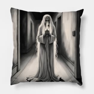 The Lady in the Corridor Pillow