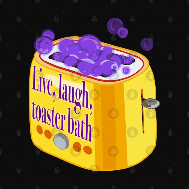 Retro inscription "Live, laugh, toaster bath" by shikita_a