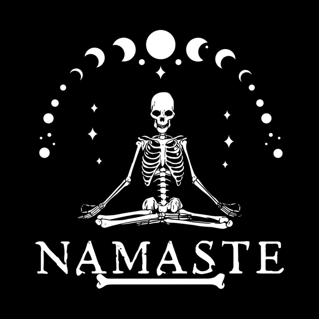 Namaste Halloween Skeleton Yoga by Pacific Opal