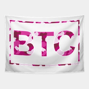 Bitcoin Pink Camo Tapestry