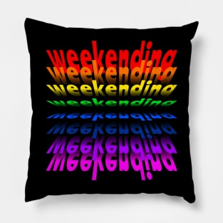 Weekending Flip Effect Text Pillow