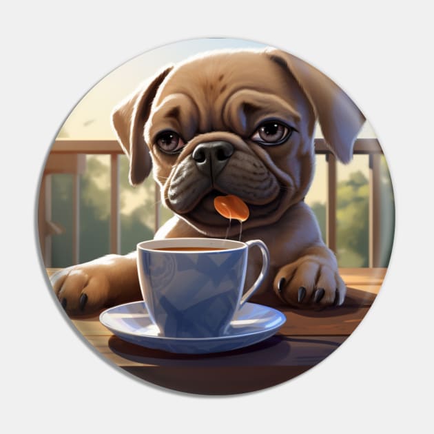 Sweet Tea Puppy Pin by vk09design