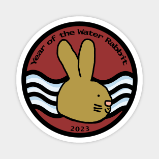 Water Bunny Year of the Rabbit 2023 Magnet