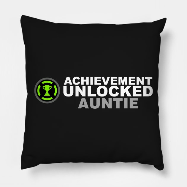 Achievement Unlocked Auntie Pillow by Kyandii