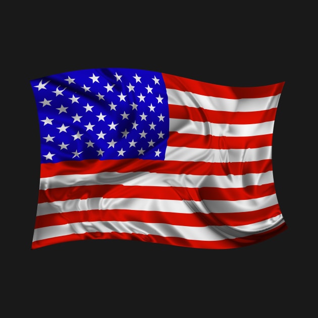 Waving USA Flag by BluedarkArt