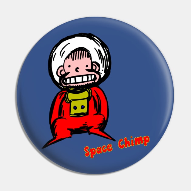 Space Chimp Pin by FieryWolf