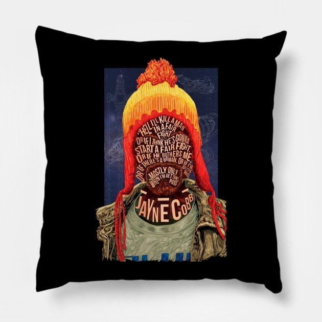 Jayne Cobb Pillow by NateJonesDesign