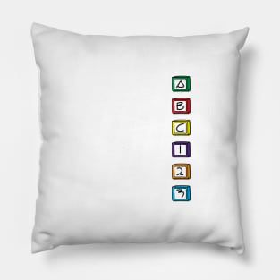 AlphaNumeric Blocks Pillow