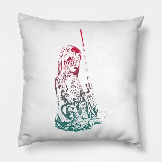 Samurai Punk 2 Pillow by n23tees