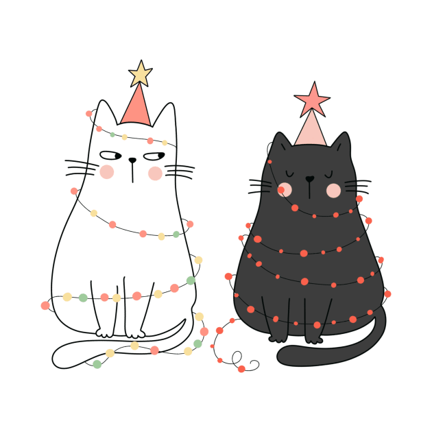 Christmas kitties by trippyzipp