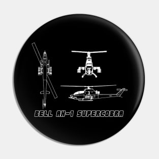 Bell AH-1 Supercobra (white) Pin