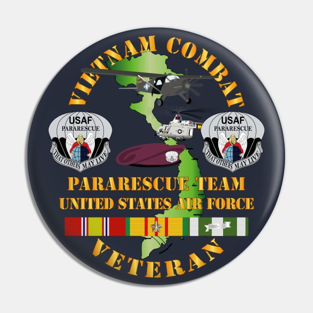 Vietnam Combat Veteran w Pararescue Huskie Pin by twix123844