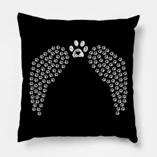 Angel wings made of paws Pillow