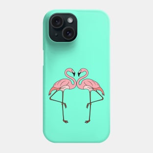 Double Trouble Tropical Pink Flamingo Phone Case