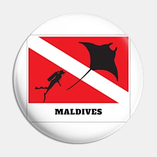 Maldives Island Scuba Dive Pin