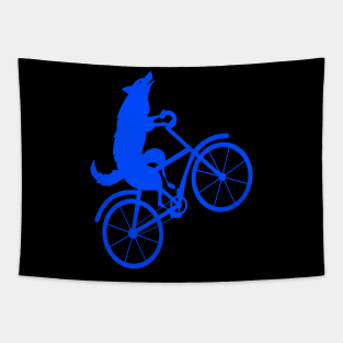 Wolf bicycle nice cute cool colorful Tapestry