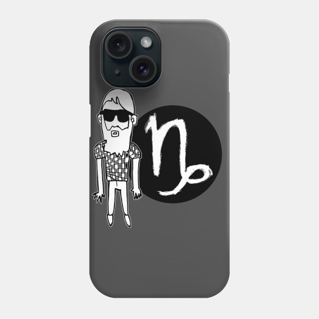 Capricorn Zodiac Man, Capricorn Guy Phone Case by badlydrawnbabe