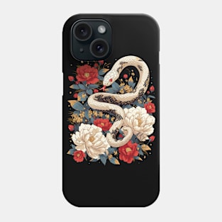 snake and flowers Phone Case