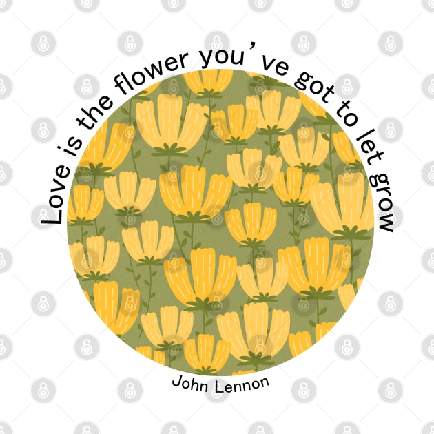 Quote about flower and love by grafart