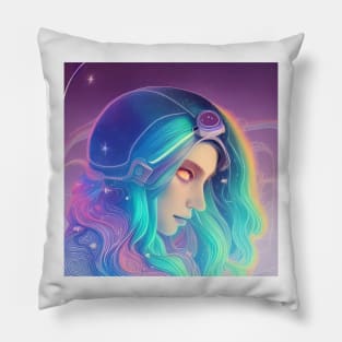 She's Dreaming of the Stars Pillow