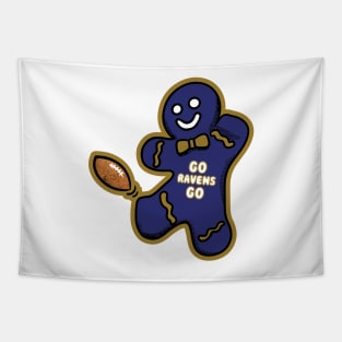 Baltimore Ravens Gingerbread Man Tapestry