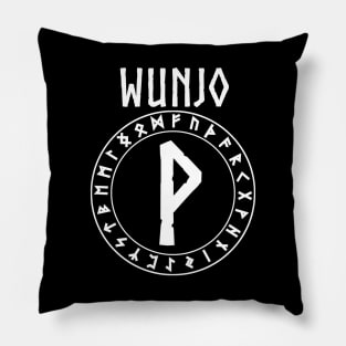 Wunjo Norse Rune Futhark Pillow