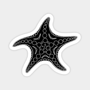 Starfish (black/white) Magnet