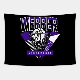 Sacramento Basketball Throwback 90s Webber Tapestry