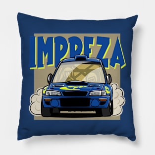 Subie 22B Rally Caricature Pillow