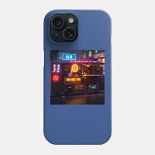 Cyberpunk Tokyo Ramen Food Truck Phone Case