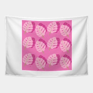 Pink leaves pattern Tapestry