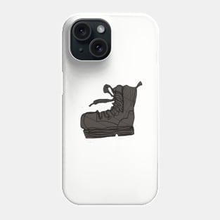 Gray Doodle Boot Phone Case