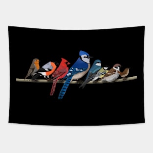 Colorful Garden Birds Bird Art Birdlover Birdwatcher Animal Tapestry