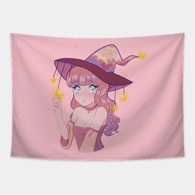 Cute witch Tapestry by Pastelpandabum