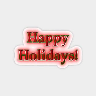 Happy Holidays Vintage Neon Retro Magnet