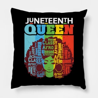 Juneteenth Queen Bleesed Pillow