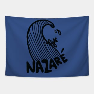 Nazare big surfer Nazare big surfing big surf love surfing Portugal Tapestry