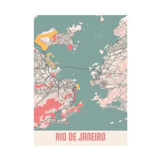 Rio De Janeiro - Brazil Chalk City Map T-Shirt