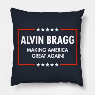 Alvin Bragg is Making America Great Again (blue) Pillow