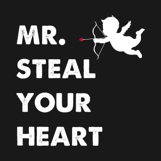 Boys Valentine ,Mr Steal Your Heart For Boys Toddlers T-Shirt