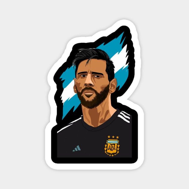 Messi AFA 3 stars Magnet by LustraOneOne