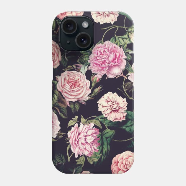 Dark Floral Pattern Phone Case by sket_chy