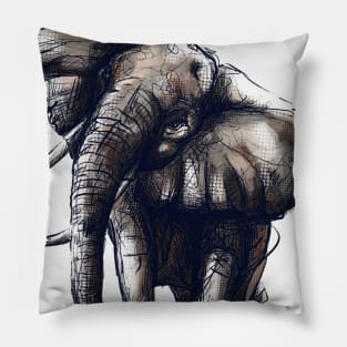 African Elephant Pillow