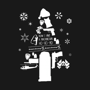 Die Hard Christmas Tree Silhouette T-Shirt