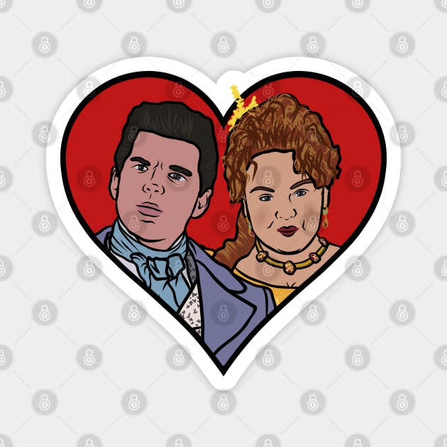 Colin and Penelope Magnet by rattraptees