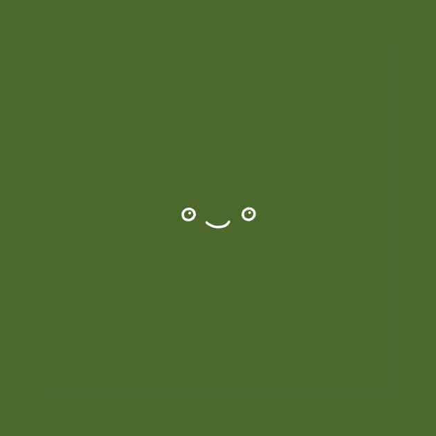 Little Green Happy Face by The Imperfect Doodles