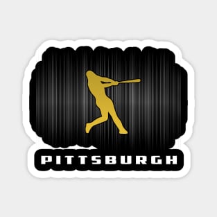 Pittsburgh Colorful Baseball Flower Souvenir Men Women Magnet