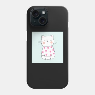 Cat in Polka Dots Phone Case